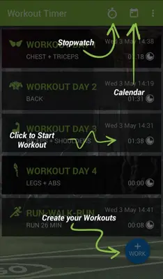 Stopwatch & Trainer android App screenshot 2